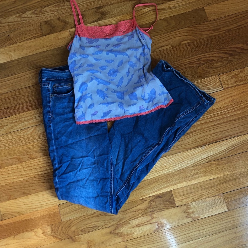 Soft high waisted flared jeans
